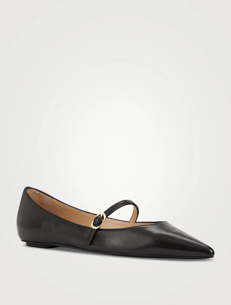 Emilia Leather Mary Jane Ballet Flats