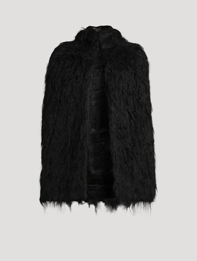 Shaggy Alpaca Silk Cape