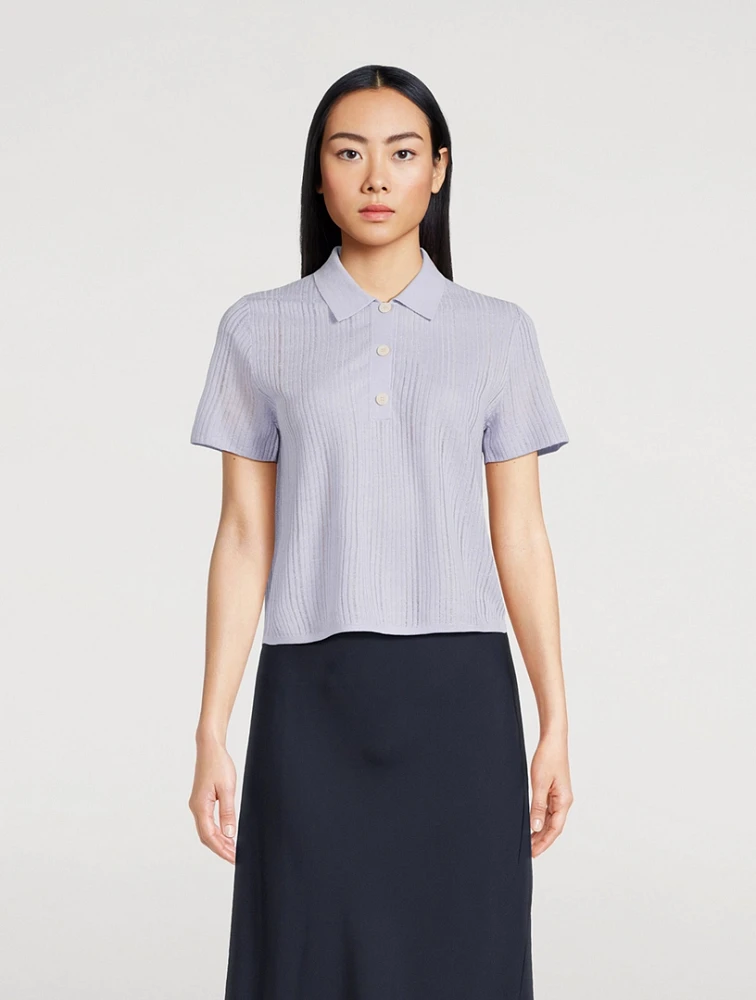 Ribbed Polo Shirt