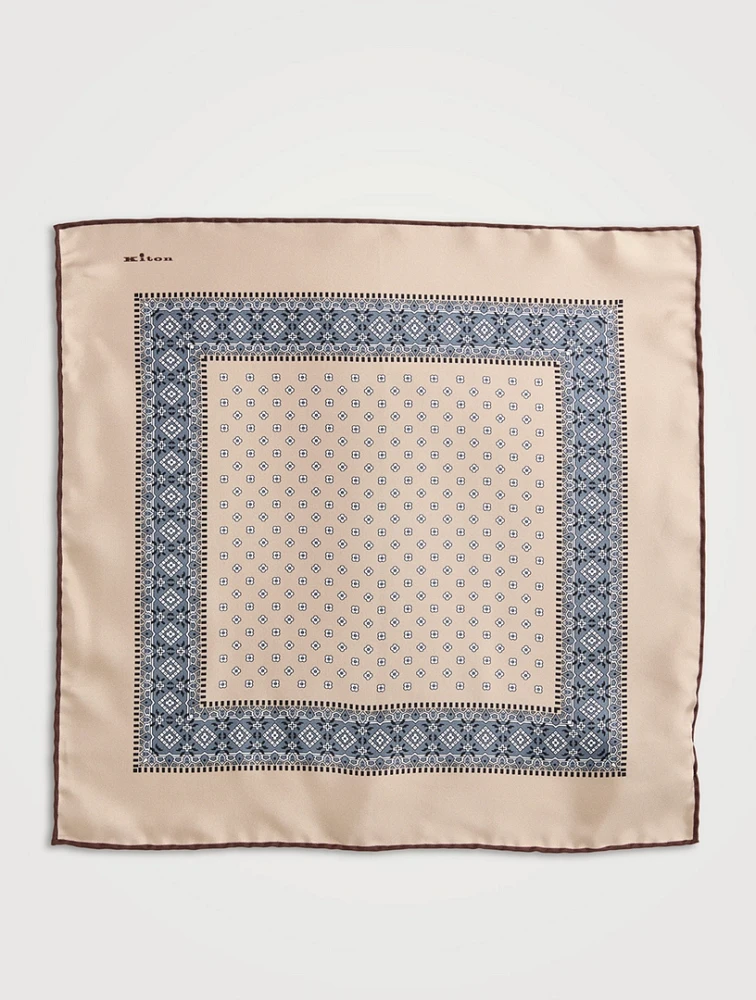 Micro Paisley Silk Pocket Square