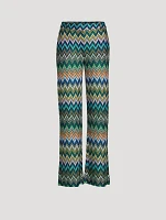 Straight-Leg Trousers Zig Zag Print