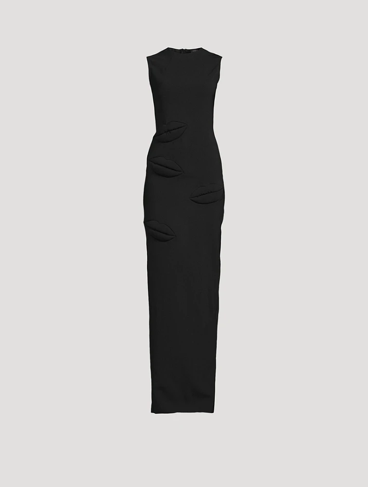 Lip Sleeveless Maxi Dress