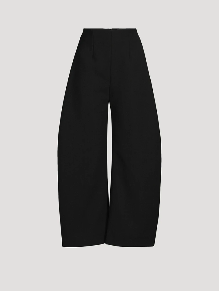 Rounded Crêpe Trousers