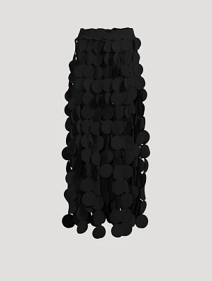 Multi Circle Crêpe Maxi Skirt