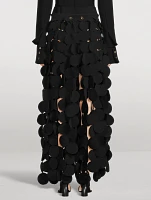 Multi Circle Crêpe Maxi Skirt