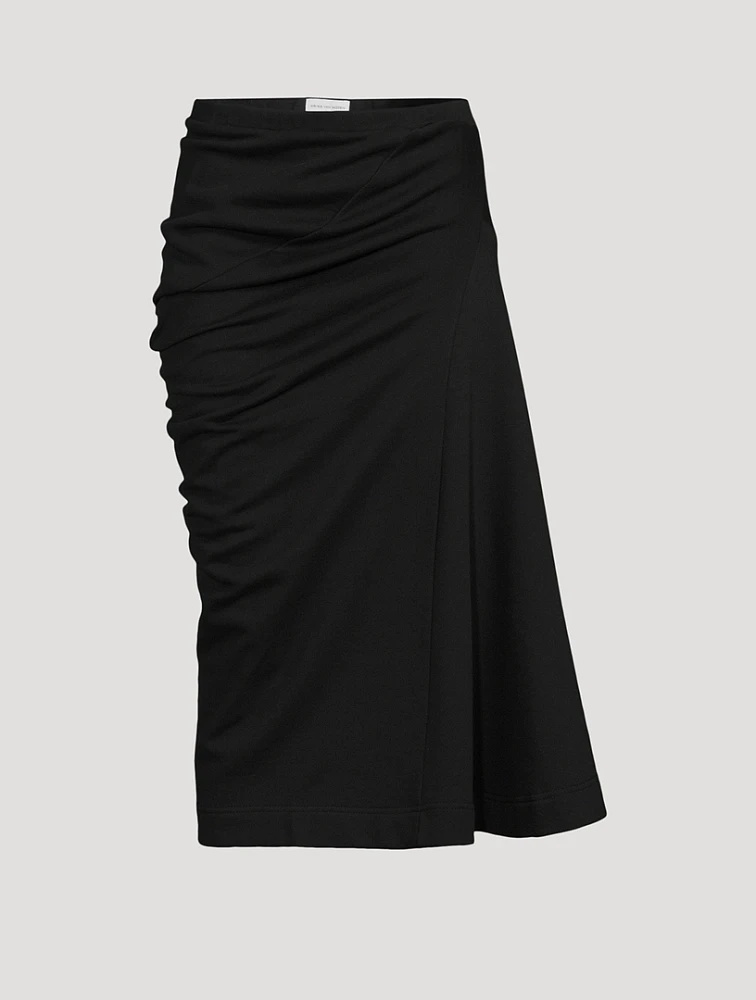 Harens Ruched Jersey Midi Skirt