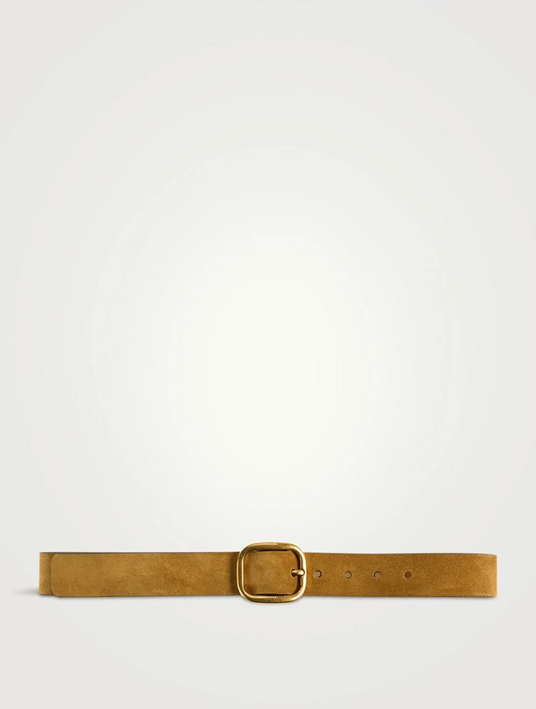 Rounded Soft Suede Belt