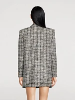 Double-Breasted Lurex Tweed Blazer