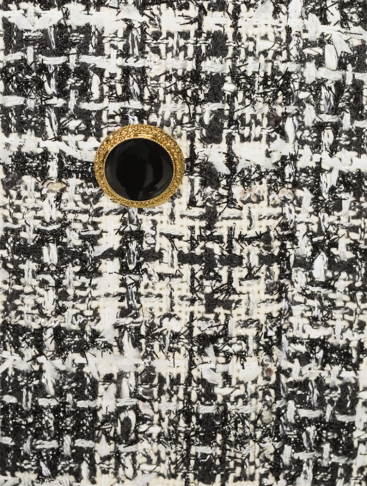Double-Breasted Lurex Tweed Blazer