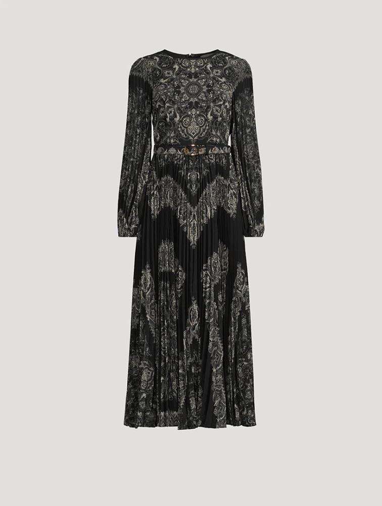 Sunray Midi Dress Paisley Print