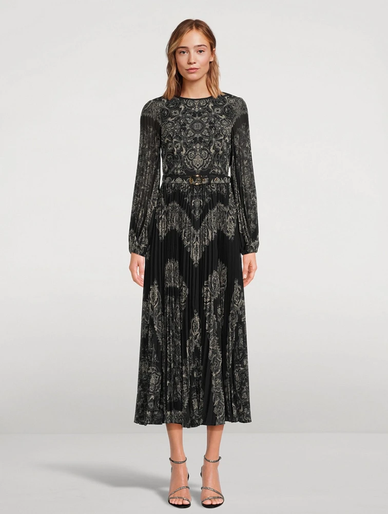 Sunray Midi Dress Paisley Print