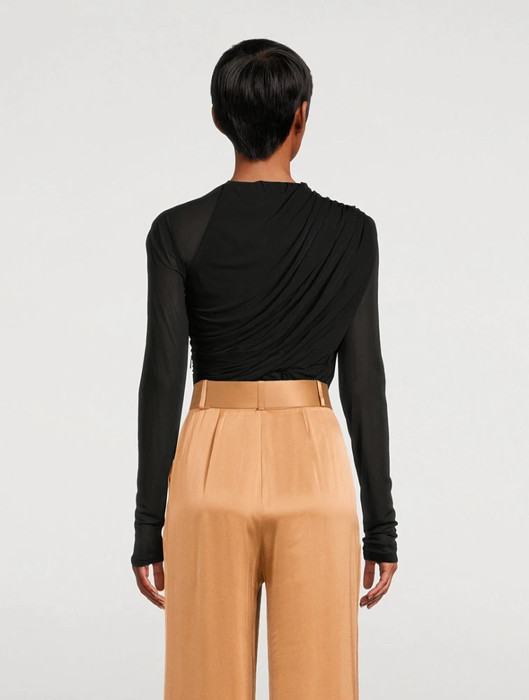 Illustration Asymmetric Jersey Bodysuit