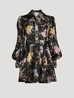 Eden Silk Mini Dress Floral Print
