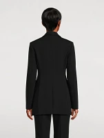 Double-Breasted Jersey Blazer