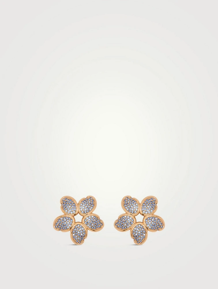 Crystal Flower Earrings