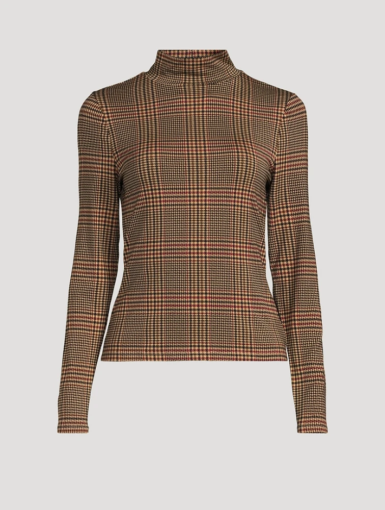 Nate Turtleneck Top Plaid