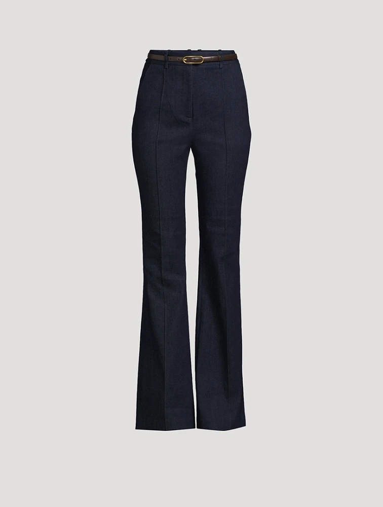 Gracie Denim Flare-Leg Trousers