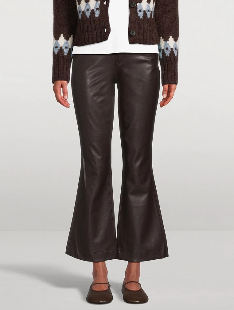 Carson Ankle Flare Faux Leather Pants