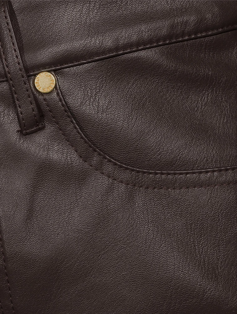 Carson Ankle Flare Faux Leather Pants