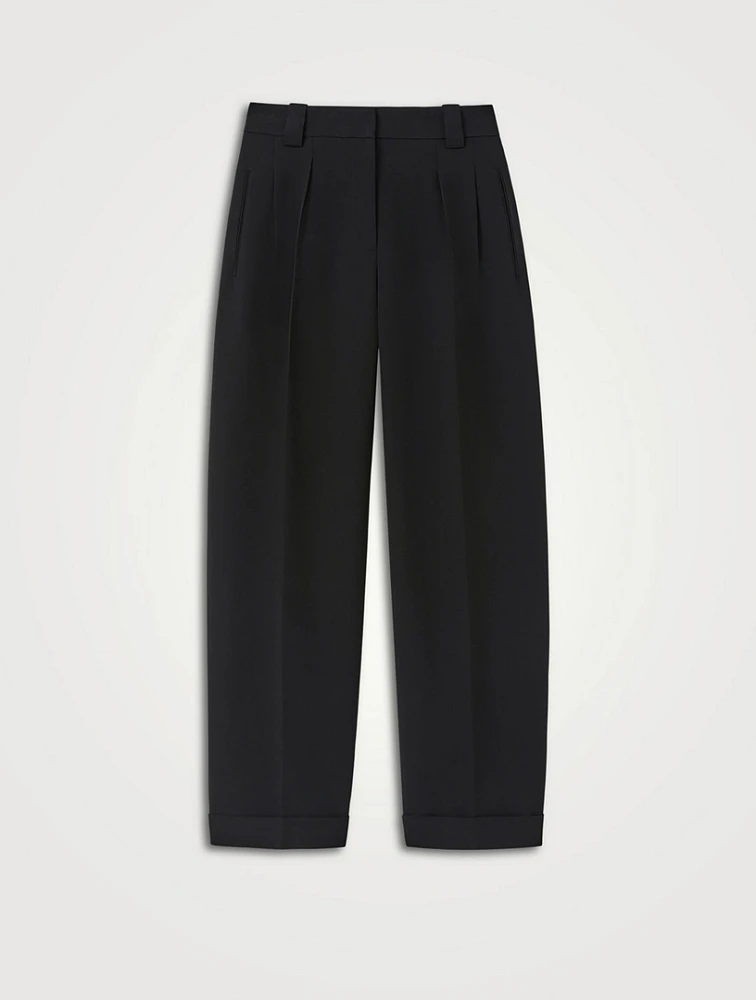 Wyatt Crêpe Barrel-Leg Trousers