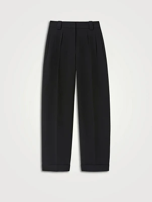 Wyatt Crêpe Barrel-Leg Trousers