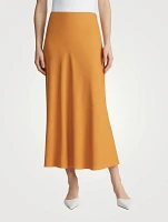 Organic Silk Georgette Bias-Cut Skirt