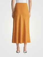 Organic Silk Georgette Bias-Cut Skirt