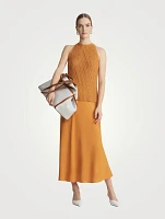 Organic Silk Georgette Bias-Cut Skirt