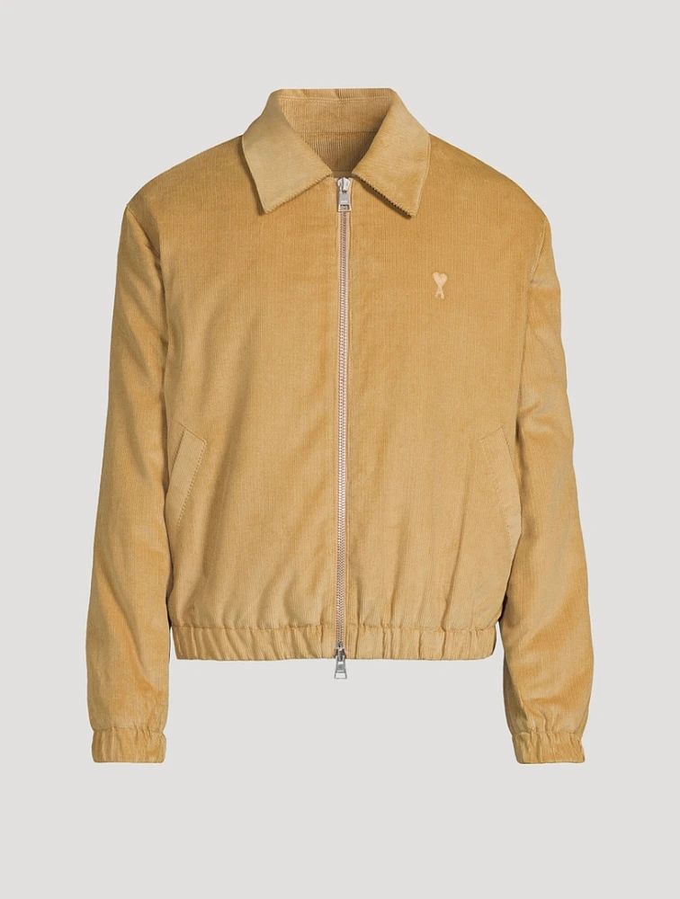 Ami de Cœur Corduroy Velvet Zip Jacket