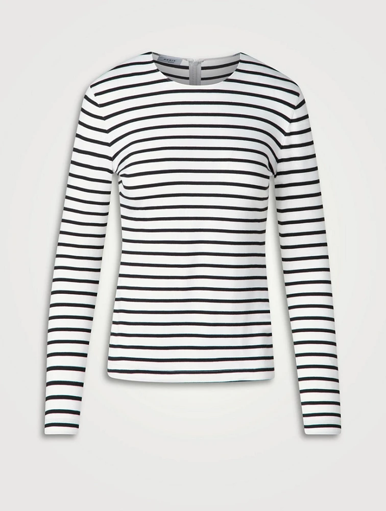 Jersey Top Stripe Print