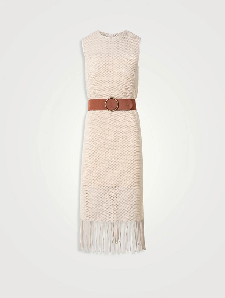 Mesh Sleeveless Midi Dress