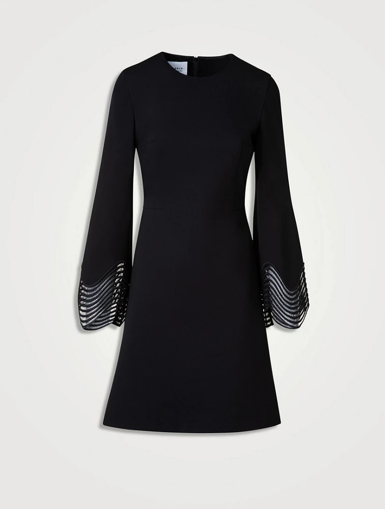 Jersey Long-Sleeve Mini Dress