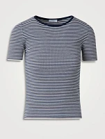 Stripe Jacquard Wool T-Shirt