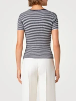 Stripe Jacquard Wool T-Shirt