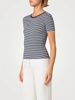 Stripe Jacquard Wool T-Shirt