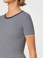 Stripe Jacquard Wool T-Shirt