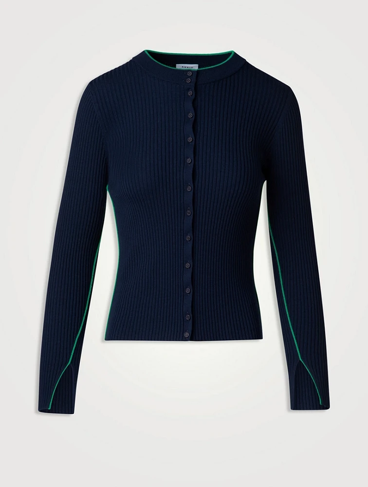 Ribbed Wool Cardigan