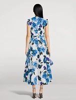 Sleeveless Shirt Dress Floral Print