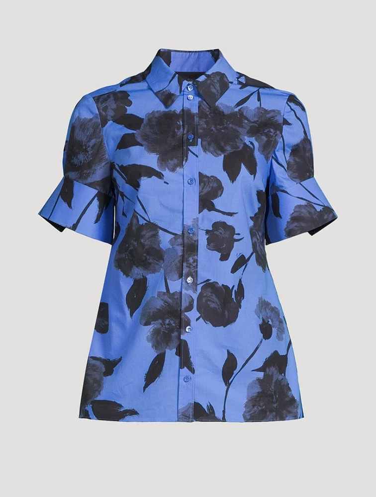 Poplin Shirt Floral Print