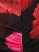 Ruched Midi Dress Violetta Bloom Print