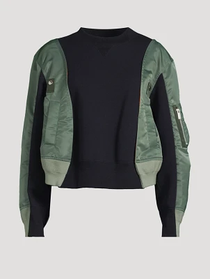 Nylon Twill Sweatshirt