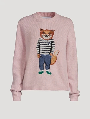 Dressed Fox Intarsia Wool Sweater