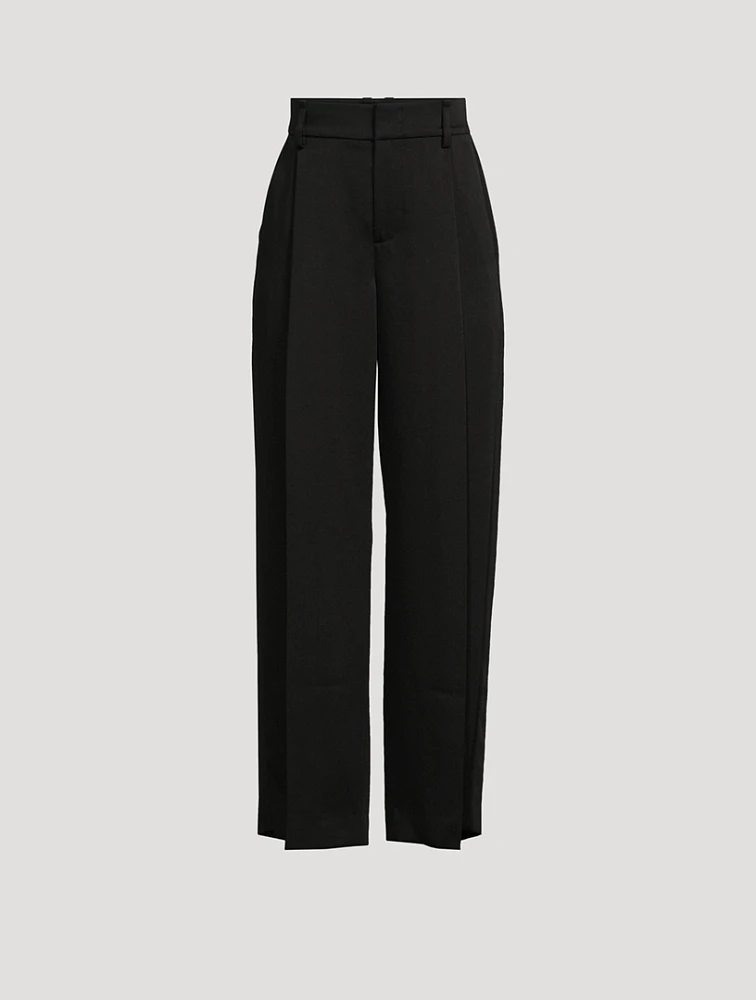 Satin Wide-Leg Trousers