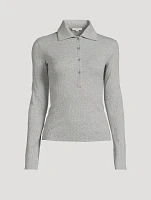Ribbed Cotton Polo Shirt