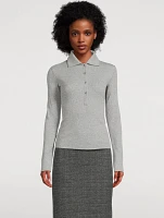 Ribbed Cotton Polo Shirt