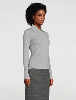 Ribbed Cotton Polo Shirt