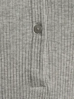 Ribbed Cotton Polo Shirt