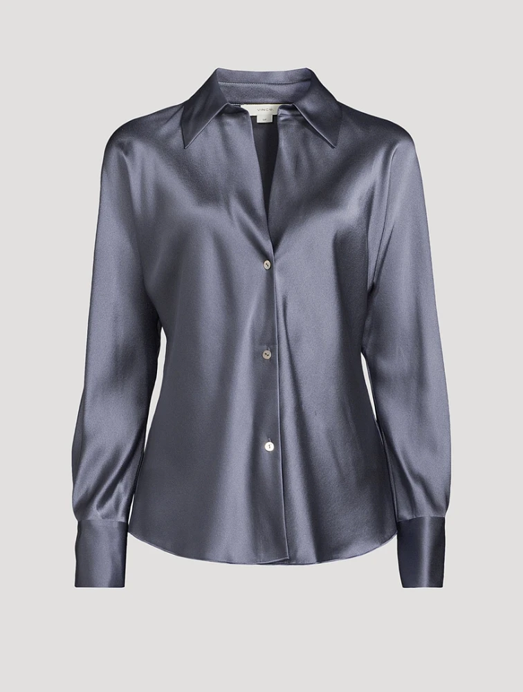 Bias-Cut Silk Shirt