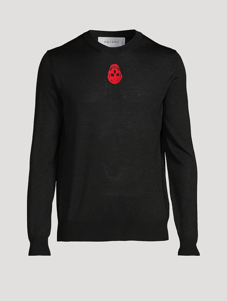 Upside-Down Skull Logo Sweater