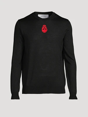 Upside-Down Skull Logo Sweater